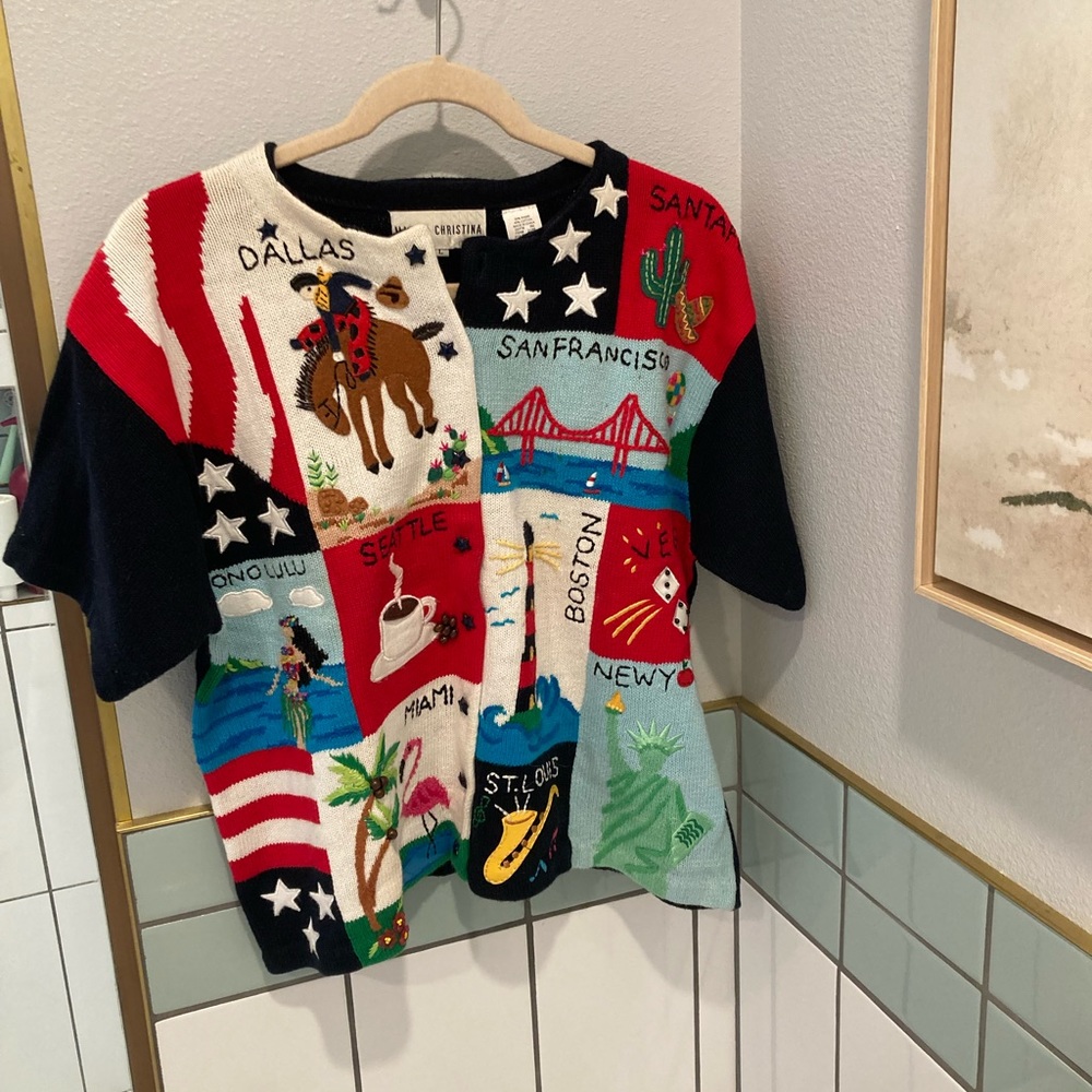 Vintage Grandma Sweater - USA - womens large